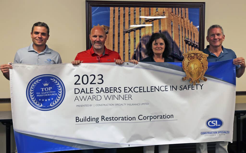CSIL Awards Building Restoration Corporation with the Dale Sabers Excellence in Safety Award