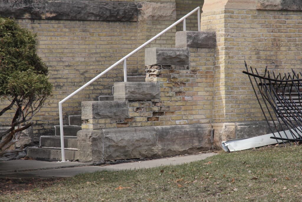 spalled brick damage