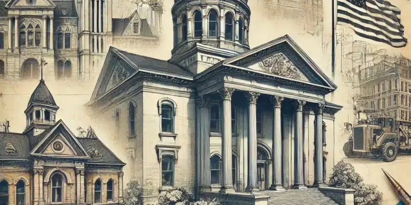 computer generated imagery depicting historical landmark preservation grants and funding