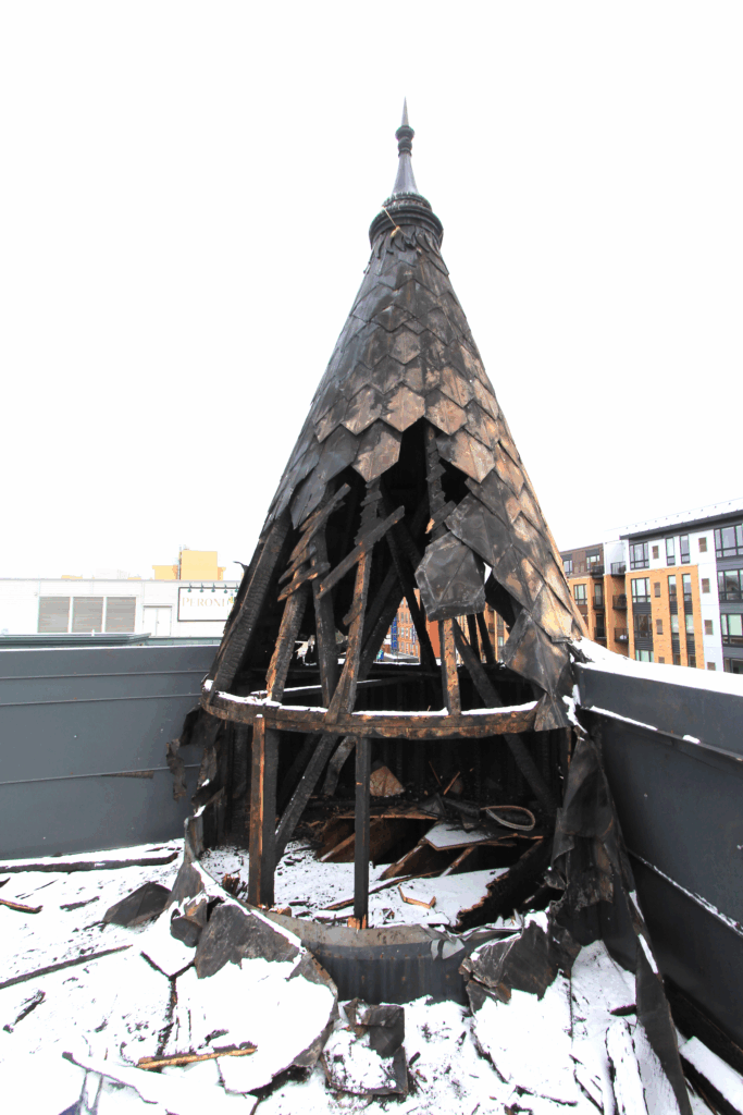 McGoverns turret fire damage
